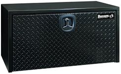 Buyers Products 1702500 Black Steel Truck Tool Box With Aluminum Diamond Tread Door, 18 x 18 x 24 Inch, Made In The USA, Truck Box for Organization & Storage, Job Tool Chest, Contractor Toolbox