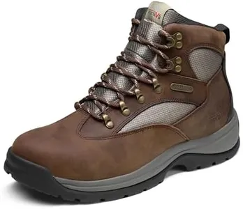 NORTIV 8 Steel Toe Work Boots for Men Waterproof Slip Resistant Safety Construction Boots Brown Size 12 M US Rockfor-STL