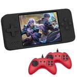 Retro Handheld Game Console Gifts for Kids and Adults, Built in 600 Classic FC Video Games, 3.5-Inch 5000mAh Rechargeable Portable Mini Game Player with 2 Gamepads, Support TV Out & Two Players(Black)