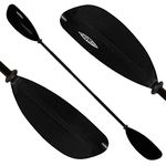 220cm Asymmetrical Lightweight Aluminium Floating Two Piece Red Kayak Canoe Boat Raft Paddle for Lake River Sea Watersport … (Black)