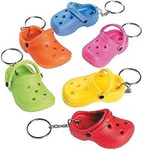 Fun Express Rubber Flipflop Shoe Key Chains - Apparel Accessories - 12 Pieces