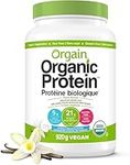 Orgain Organic Plant Based Canadian Protein Powder, Vanilla Bean - Vegan, Lactose Free, Gluten Free, Dairy Free, No Sugar Added, Soy Free, Kosher, Non-GMO, 920g