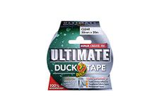 Duck Tape Ultimate Cloth Tape Clear 50mm x 20m. The ultimate high strength waterproof gaffer and duct adhesive cloth repair tape