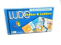 EKTA Ludo, Snakes & Ladders Best Size Laminated Hard Board Family Entertainer (Blue), Little Kid