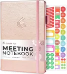 Clever Fox Meeting Notebook – Work & Business Organizer with Notes & Action Items – Notepad for Project Management & Meetings, A5 (Rose Gold)