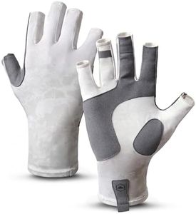 Tough Outdoors UV Fishing Gloves - Fingerless, UPF 50+ Sun Protection - Kayaking & Sailing Gloves