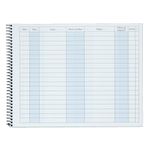 Adams Activity Log Book, Spiral Bound, 8.5 x 11 Inches, 100 Pages, White (S1185ABF)