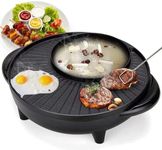 Delavala Ultra Gourmet Electric Grill, Smokeless Indoor Grill, Removable Nonstick Grill Plate, with Adjustable Temperature, 120V