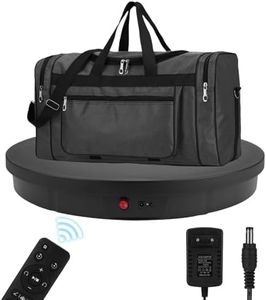 Motorized Rotating Display Stand, 360 Degree Automatic Rotating Display Stand, Angle Speed Adjustabl Turntable for Big Size Products Potography Live Video Show Black/ 20.5inch /330Lbs Load/Wired