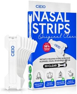 Nasal Strips Extra Strength Clear | Reduces Snoring and Mouth Breathing | Improve Sleep Quality | Nasal Congestion Relief Caused by Colds and Allergies | Sleeping Disorder Nasal Strips | 30 Count