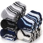 EBMORE Fuzzy Socks for Men & Women Slipper Fluffy Warm Winter Thick Cozy Sleep Socks Cabin Comfy Socks Soft Stocking Stuffers Christmas Gift Socks