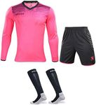 KELME Soccer Goalkeeper Jersey Uniform Kit - Mens Padded Football Goalie Shirt, Shorts and Socks - Kids and Adult Sizes