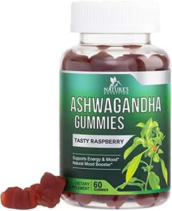 Ashwagandha Gummies - Relax, Calm, Unwind with Potent Mood & Stress Support Vitamins - Vegan Friendly, Non-GMO, Plant-Pectin Based - Delicious Raspberry Flavor Chews for Women & Men - 60 Gummies