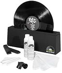 Big Fudge Vinyl Record Cleaner Kit - incl. Record Cleaning Machine, Washer Fluid, Microfiber Cloth and Rack - LP Spinner Machine for Multi-Sized Records - Professional Record Cleaning Kit