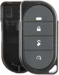 KeylessOption Keyless Entry Remote Control Car Key Fob Shell Button Pad Alarm Security Cover Lock Unlock Remote Start 3-Button Replacement for Viper (7146V)