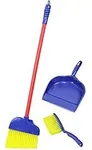 Click N’ Play Kids Play Cleaning Set, Broomstick, Dustpan, and Brush, Pretend Play House Cleaning Toys for Toddlers & Kids (3 Pieces) - Kids Broom, Toddler Broom