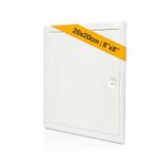 Proxinova Metal Access Panel 200x200 mm for Outdoor and Indoor, Steel Access Panel for Inspection Hatch, Fuse Box Cover Cabinet, Wall and Ceiling, Conceals Wires, Meters, Pipes, Fits Flush to Surfaces