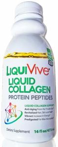 LiquiVive Liquid Collagen Protein Peptides | Pure Hydrolyzed Super Multi Collagen Hydrolysate Drink | Higher Absorption Than Collagen Powder Pills & Capsules | Colageno Liquido Hidrolizado