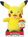 Pokemon 97730 30 cm Plush Pikachu Pokémon PLUSH-12-Inch Authentic Details-Toys for Kids, Multicoloured