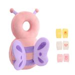 Eyands Butterfly Baby Head Protector Backpack and Baby Knee Pads for Crawling - Adjustable Baby Fall Protector Backpack, Infant Fall Protection Pillow for Toddler Baby Walking