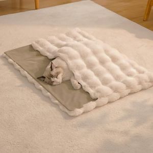 SOMAHE Dog Blanket Ultra Soft Fuzzy Faux Fur Cat Blankets for Indoor Cats Faux Fur Machine Washable Reversible Pet Throw Protector for Couch Furniture 39"X 30" White