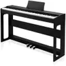 LEADZM 88 Tasten Digital Piano, Voll Gewichtete Tastatur, E-Piano mit MIDI-USB, Audio Bluetooth und Stereolautsprechern, 128 Töne und Rhythmen, 3-Pedal-System (Schwarz)