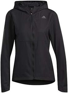 adidas womens Own the Run Hooded Jacket, Black, Medium