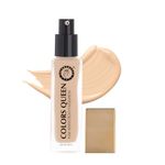 Colors Queen Pure Perfection Foundation – 02 Rose Blush, 30ml | Oil Free, Long Wearing, Lightweight Foundation | Easy to Blend, Matte Liquid Foundation for Face Makeup Infused with Jojoba Seed Oil