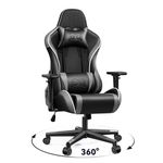 OneGame Gaming Chair, Ergonomic Computer Gamer Chair 3D Armrests, Swivel Office Desk Chair, Adjustable High Back with Lumbar Support, Blackgray