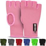 WYOX Boxing Hand Wraps MMA Gloves Men Women Punching Mitts Boxing Wraps Boxing Gear Kickboxing Wraps Compression (S/M (17-21cm), Pink)