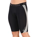 ReDesign Apparels Nylon Compression Shorts Tights for Multi Sports (Color Options) (L, Black/L.Grey)