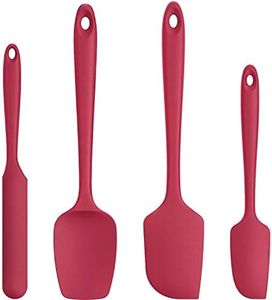 U-Taste Silicone Spatula Set with 480 Degrees Fahrenheit Heat Resistant (Red)