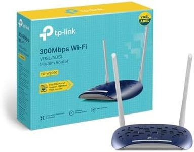 TP-Link 300 Mbps Wireless N VDSL/ADSL Modem Router, Single-Band, Broadband Speed Up to 100 Mbps, Versatile Connectivity, 4X Fast Ports, TP-Link Tether App, Easy Setup (TD-W9960)