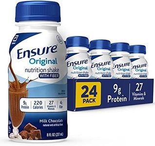 Ensure Original Nutrition Shake with Fiber, 9g High-Quality Protein, Meal Replacement Shakes, Chocolate, 8 Fl Oz, Pack of 24