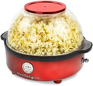 Nostalgia Retro Stirring Popcorn Machine 5.5 L Red