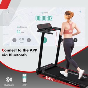 CITYSPORTS Folding Treadmill – Compact Electric Running Machine, Black