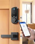 DESLOC B200 Fingerprint Smart Lock with 2 Durable Lever Handles, Keyless Entry Front Door Lock Set, Electronic Keypad Deadbolt, App Control, DIY Installation, Designed for a Secure DESLOC Home