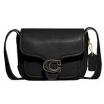 Coach Women's Polished Pebble Tabby Messenger 19 Crossbody, Black, One Size
