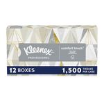 Kleenex Professional Facial Tissue (03076), 2-Ply, White, Flat Facial Tissue Boxes for Business, Convenience Case (125 Tissues/Box, 12 Boxes/Case, 1,500 Tissues/Case)