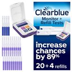 Clearblue Fertility Monitor Advanced (Touch Screen Monitor) + Clearblue Refill Pack for Advanced Fertility Monitor (20 Fertility Tests for Ovulation & 4 Pregnancy Tests), Packaging May Vary