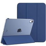 MoKo for iPad 10th Generation Case 2022, Slim Stand Hard PC Translucent Back Shell Smart Cover Case for iPad 10th Gen 10.9 inch 2022, Support Touch ID, Auto Wake/Sleep,Navy Blue