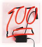 Amped & Co, 100 Emoji Neon Wall Light, 11x11.8 inches, Red Glass Real Neon Sign