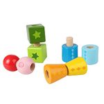 Hape E0416 Twist and Turnables - Wooden Building Blocks, Medium