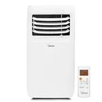 Midea 8,000 BTU ASHRAE (5,300 BTU SACC) Portable Air Conditioner, Cools up to 175 Sq. Ft., with Dehumidifier & Fan mode, Easy- to-use Remote Control & Window Installation Kit Included