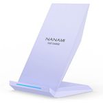 NANAMI Wireless Charger - Qi-Certified Fast Wireless Charging Stand Compatible with Apple iPhone 16 15 Pro Max 14 13 12 Mini XS 8 Plus Samsung Galaxy S24 Ultra S23 Plus S22 S21 S20 fe S10 Note 20 etc