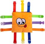 Buckle Toys - Bizzy Square - Learning Activity Game - Develop Motor Skills and Problem Solving - Occupational Therapy Toddler Travel Toy
