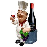 Winsome Collection Wine Bottle Holder Stand Rack Statue Showpiece Stylish Human Figurine for Home Hotel Room Restaurant Bar Decor Multicolor Polyresin Pack of 1