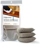 MāKRS - Stain Sponge, (3 Pack) Staining Pads, Lint, Snag & Streak-Free Wood Stain Applicator, Micro-Brush Material Over Foam Core, for Wood Stain and Oil Based Finishes, Professional Results