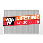 K&N 14X20X1 HVAC Furnace Air Filter, Lasts a Lifetime, Washable, Merv 8, the Last HVAC Filter You Will Ever Buy, Breathe Safely at Home or in the Office, HVC-8-11420