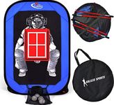 Pitching Net with Strike Zone,Pitching Net Pitching Target for Baseball Softball with Ball Collection Bag and Carry Bag, 4.5 ' (H) x 3 ' (W) x 4 ' (D),Pop Up Pitching Net Quick Set Up in Seconds
